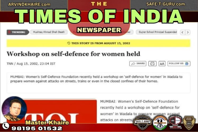 The Times of India Newspaper: Marine Drive Women Take Self Defence Class article clipping