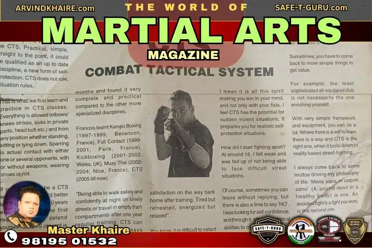 CTS Combat Tactical System: Real-World Self Defence by Arvind Khaire magazine clipping