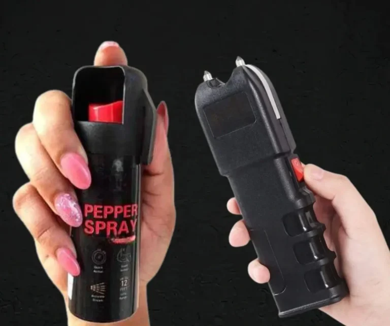 Pepper Spray and stun Gun comparison with self defence keychain