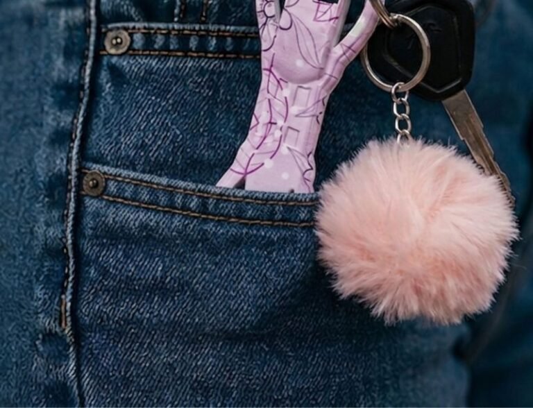 Self defence Keychain keep inside a pocket for an easy access
