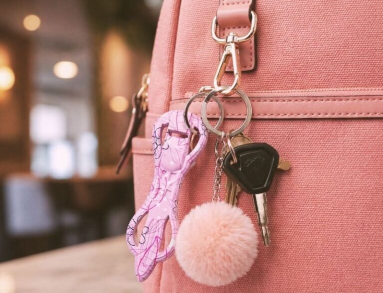Self defence Keychain attached with a backpack when needed most