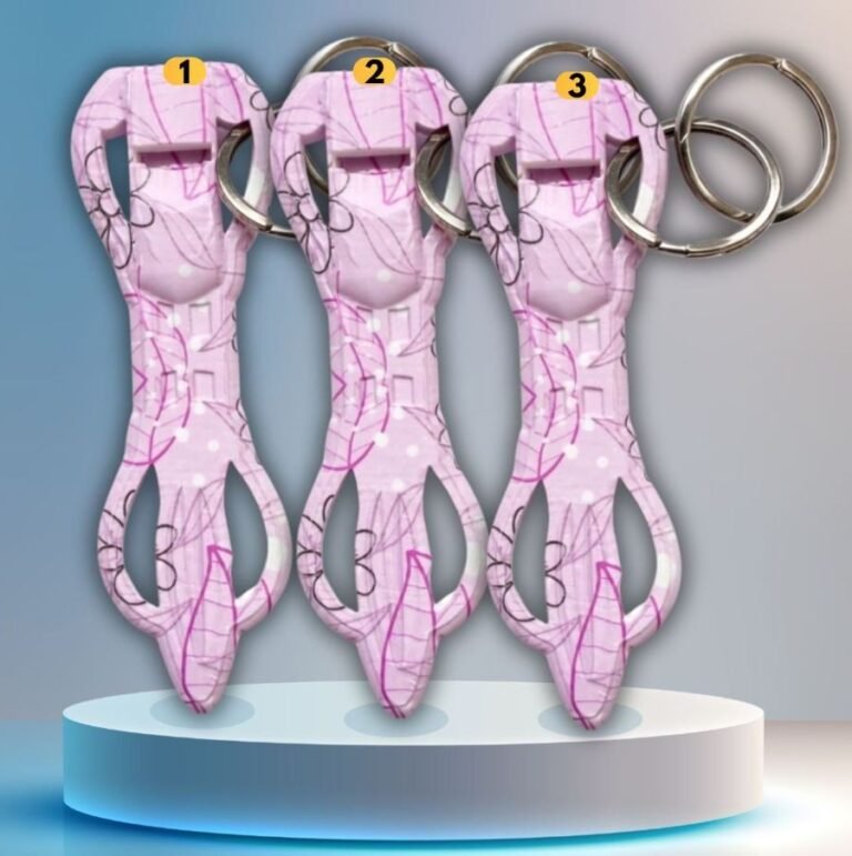 available of 3 self defence keychain pack